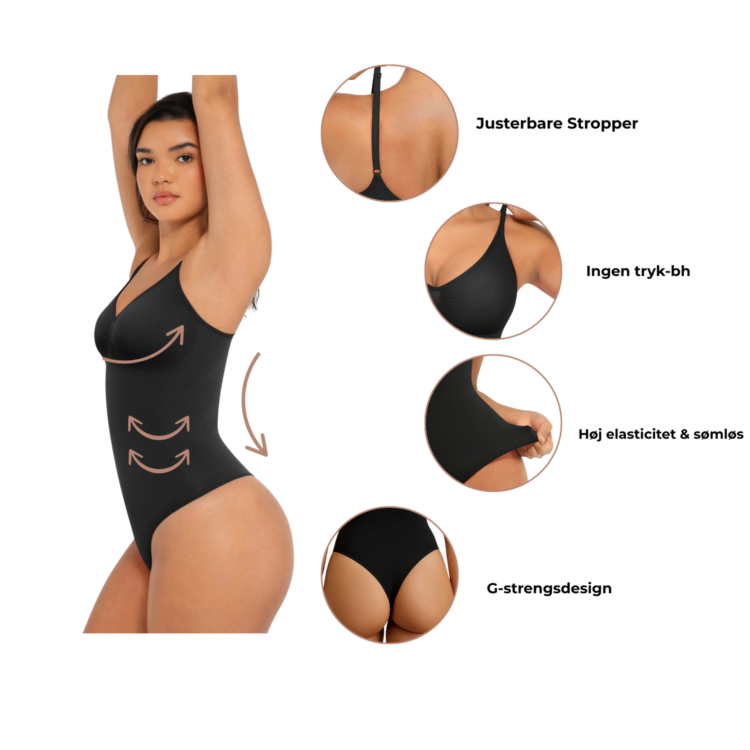 Shapira™ Sømløs Skulpturerende Bodysuit (Thong)